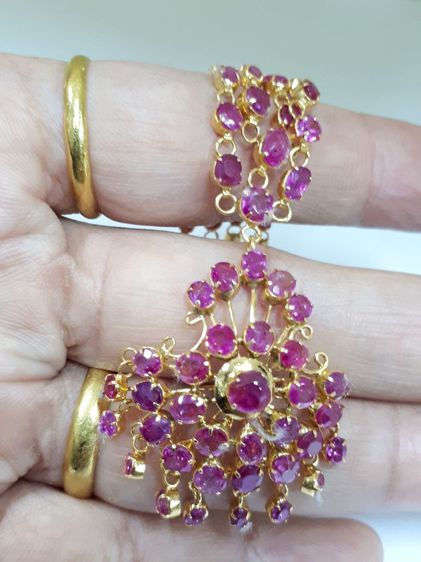 (93) สร้อยพร้อมจี้ ตัวเรือนทอง 90 งานโบราณเก่าเก็บ รูปที่ 9