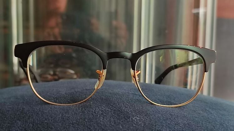 Ray-Ban RB 6317 28323 size 49-20 140 mm Black Gold Eyeglasses Frame Only กรอบแว่นตาของแท้มือสอง เอาไปเปลี่ยนเลนส์ตามสะดวก รูปที่ 1