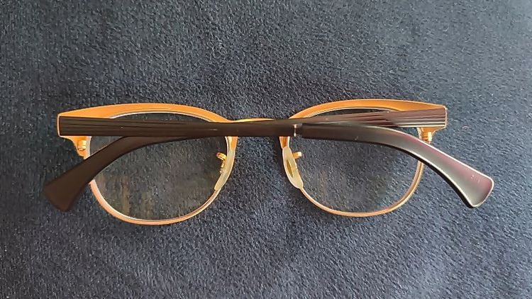 Ray-Ban RB 6317 28323 size 49-20 140 mm Black Gold Eyeglasses Frame Only กรอบแว่นตาของแท้มือสอง เอาไปเปลี่ยนเลนส์ตามสะดวก รูปที่ 3