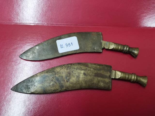 (บ.391) มีดทองเหลืองทองจิ๋วรูปมังกร จำนวน 2 ชิ้น รูปที่ 5