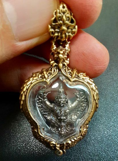 ครุฑครูบาอริยชาติ เลี่ยมพร้อมใช้ เนื้อบรอนซ์ กรอบบรอนซ์ รูปที่ 13