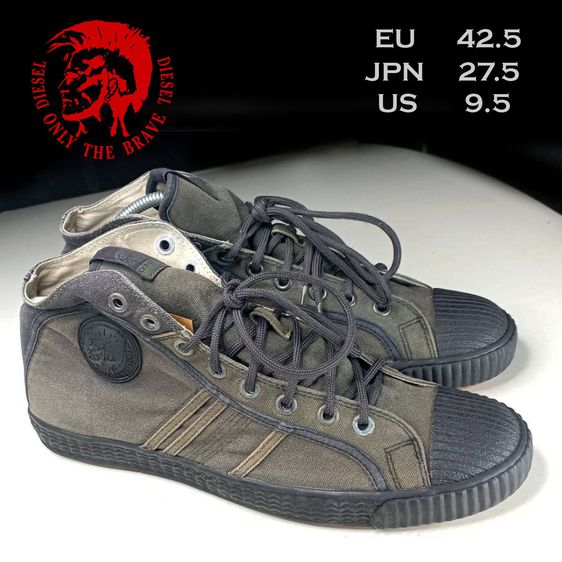 อื่นๆ UK 8 | EU 42 | US 8.5 รองเท้าผ้าใบ DIESEL  No.42.5 สีเขียวมือสอง