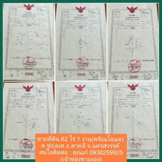 ขายที่ดินทำเลดี‼️พร้อมโฉนดครุฑแดง ต.ช่องแค อ.ตาคลี จ.นครสวรรค์ จำนวน 62 ไร่ 1 งาน (ไม่แบ่งขาย) เจ้าของขายเอง รูปที่ 3