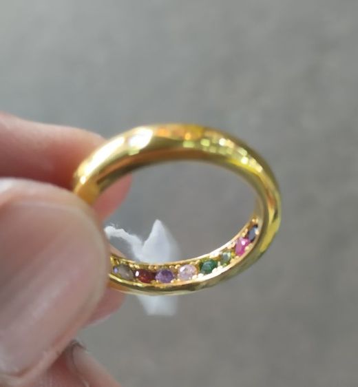 แหวนเก็บทรัพย์เรียกเงินเรียกทอง ฝังอัญมณีนพเก้าใต้แหวน เป็นที่มาของคำว่าแหวนเก็บทรัพย์ เนื้อเงินสีทองเลเซอร์ทองแท้ เนื้อเงินสีเงินเลเซอร์ทองขาว  รูปที่ 2