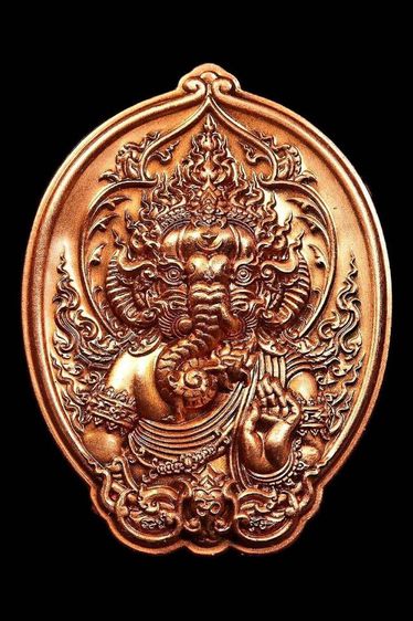 พระพิฆเนศ เนื้อทองแดง พิมพ์ใหญ่ สีที่2นิยม สวยงามมาก พร้อมลายเซ็นต์ อ.เฉลิมชัย โฆษิตพิพัฒน์ รูปที่ 5