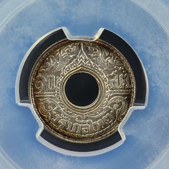 เหรียญเงิน สตางค์รู 10 สตางค์ ลายกนกแข้งสิงห์ ปี2484 ไม่ผ่านใช้ เหรียญเกรด MS67 และ MS66 SIAM COIN รูปที่ 4