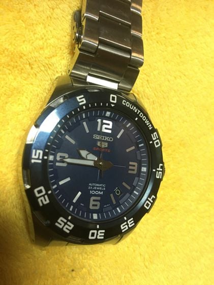 นาฬิกาชาย SEIKO AUTOMATIC หน้าน้ำเงิน 100M สภาพสวยสายยาว