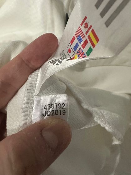 เสื้อวอร์มสีขาวแขนสั้น แบรนด์ addidas climalite รูปที่ 6