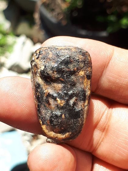 พระปิดตา 2 หน้า เนื้อผง ลงรัก ผิวแห้ง เหี่ยว แตกลาน ผิวพรรณเดิมๆ ขนาดกลาง เก่า แท้ หายาก ไม่รู้ที่  รูปที่ 7