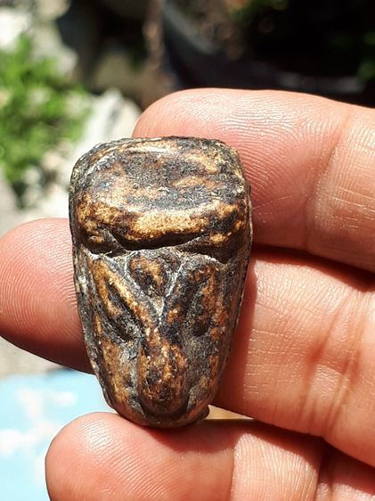 พระปิดตา 2 หน้า เนื้อผง ลงรัก ผิวแห้ง เหี่ยว แตกลาน ผิวพรรณเดิมๆ ขนาดกลาง เก่า แท้ หายาก ไม่รู้ที่  รูปที่ 6