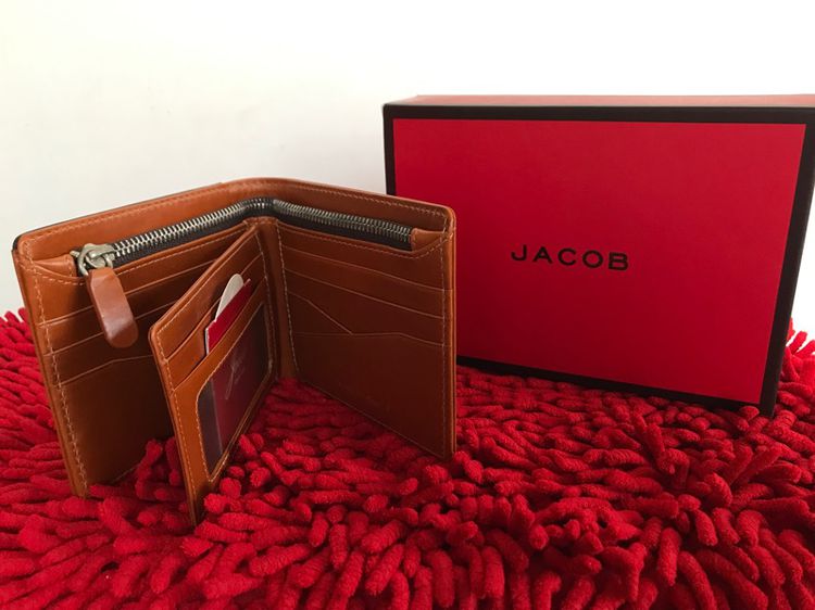 กระเป๋าสตางค์หนังแท้ ใหม่ 🌺 แบรนด์ JACOB รูปที่ 7