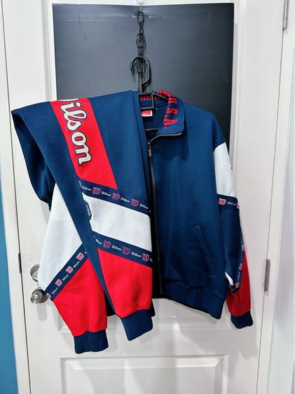 ชุดวอร์มเสื้อกางเกงสีกรม แบรนด์Wilson vintage รูปที่ 15