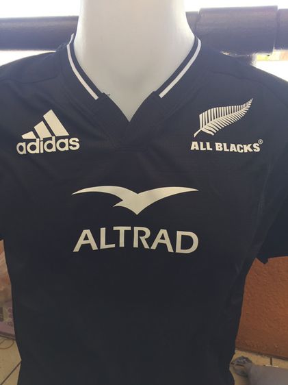 All Blacks Mens Home Rugby Shirt - Short Sleeve Black 2023 รูปที่ 9