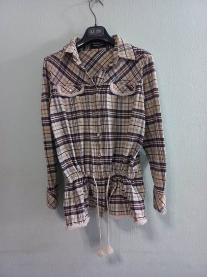 🌈เสื้อเชิ้ต ลายสก็อต แบรนด์ pom ponette🌈 ✨️ รูปที่ 4