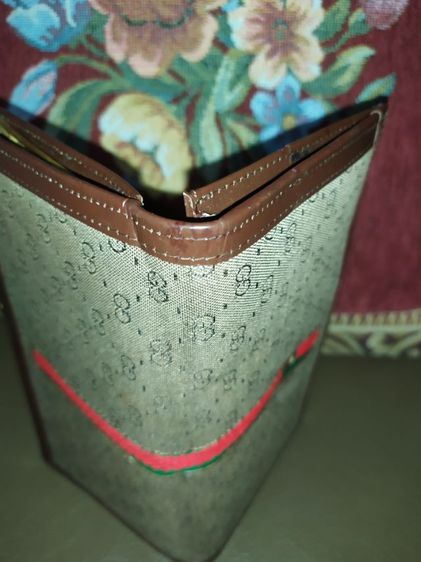กระเป๋า gucci แท้วินเทจเขียวแดงสวย รูปที่ 4