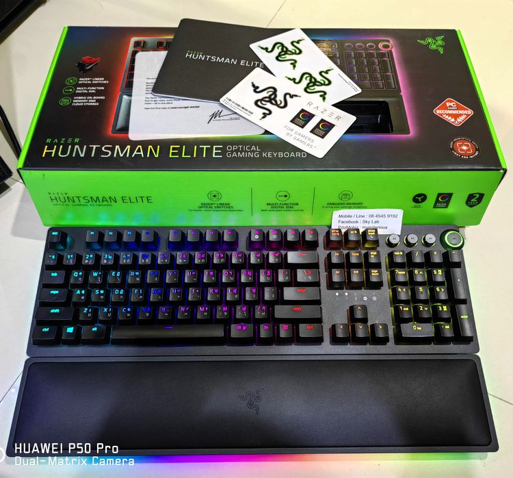 แลก-ขาย Keyboard Gaming Razer Huntsman Elite RGB สวย ยกกล่อง พร้อมที่รองมือ ผ่าน Shopee ได้ รูปที่ 1