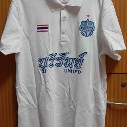 อื่นๆ M แขนสั้น เสื้อโปโล สโมสรบุรีรัมย์ สีขาว หน้าอก 39"  สภาพยังใหม่ ใส่ 2 ครั้งเอง