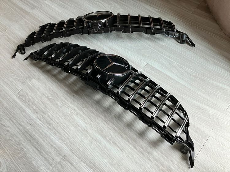 กระจังหน้า Benz W205 AMG GT ซี่ตั้งโครเมียม มีและไม่มีกล้องหน้า C Class Coupe และ Sedan รูปที่ 6