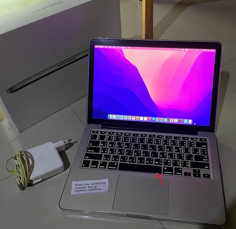 แลก-ขาย Macbook Pro 13" 2015 Core i5 Ram8 SSD 128g ยกกล่อง สภาพดี เพิ่งเปลี่ยนแบตใหม่ ผ่าน Shopee ได้