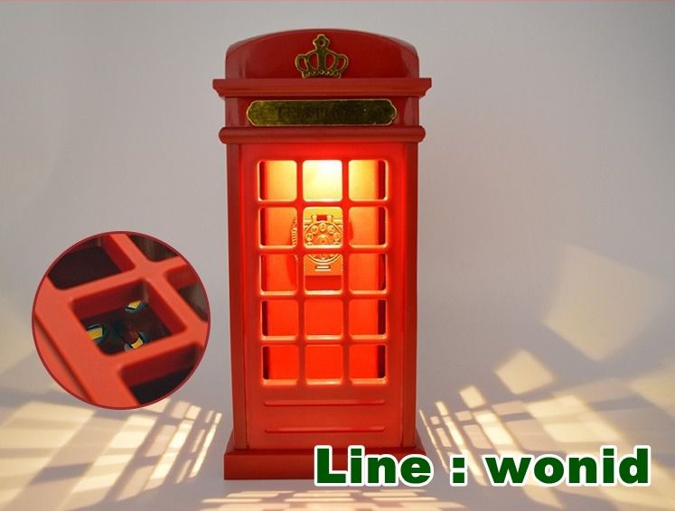  ตู้โทรศัพท์ โคมไฟ ลอนดอน London Booth Telephone Lamp