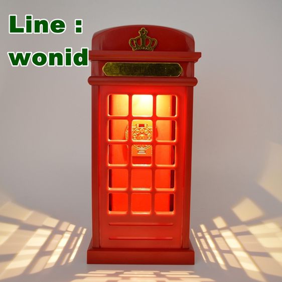  ตู้โทรศัพท์ โคมไฟ ลอนดอน London Booth Telephone Lamp รูปที่ 3