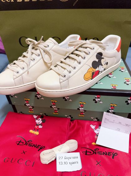 ❤️Disney x Gucci Ace Low Mickey Mouse 8G วัดซอฟ 27.5CM มือ2