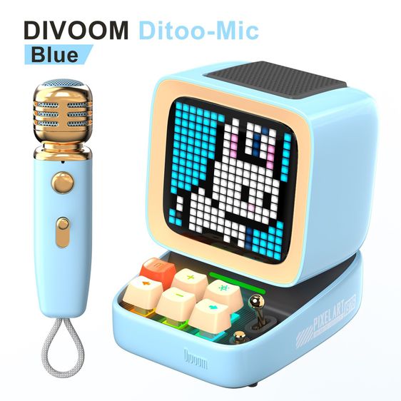 Divoom Ditoo Pro มี5สี ขาว ชมพู ฟ้า เขียว ดำ  Divoom Mic มี3สี ฟ้า ชมพู เขียว กรุณาทักก่อนว่าสีที่ต้องการมีสตอคเหลือมั๊ย รูปที่ 8