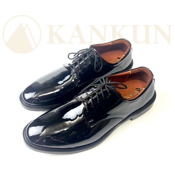 KANKUN รองเท้าคัทชูหนังแก้ว ใช้คุณภาพอย่างดี  ชนิดเนื้อหนาพิเศษ หนังเงามาก มีความยืดหยุ่นสูง ไม่เป็นรอยขีดข่วนและแตกง่าย รูปที่ 2