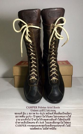 CAMPER Boots สวมใส่เพื่อความปลอดภัย 41EU(26.5cm) ของแท้ มือ 2 รุ่น Pelotas, รองเท้าบู้ท CAMPER หนังแท้ พื้นเต็มสวย มีตำหนิไม่กระทบการใช้งาน รูปที่ 5