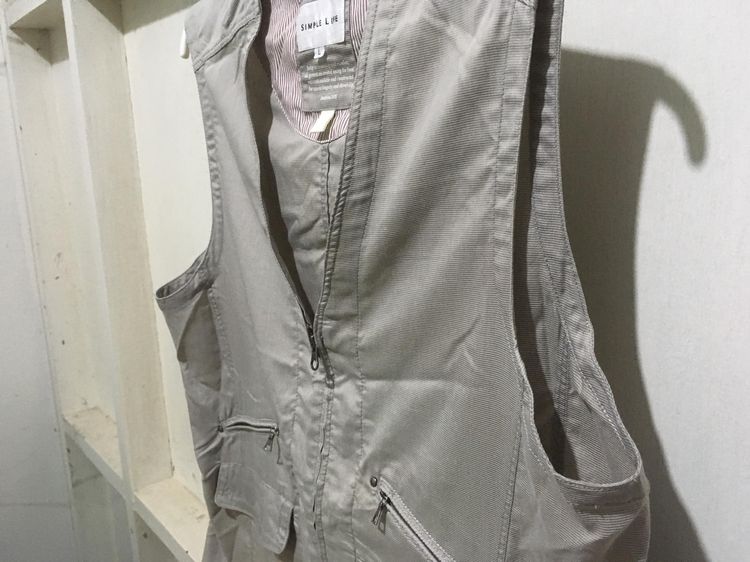 เสื้อกั๊ก(แจ็คเก็ตแขนกุด) แบรนด์ SIMPLE LIFE สีเทา รูปที่ 5