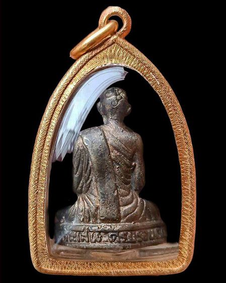 หลวงพ่อโอด วัดจันเสน รูปหล่อโบราณ รุ่น 2 ครบ 6 รอบ พ.ศ. 2531 พร้อมเลี่ยมทองยกซุ้ม  รูปที่ 2