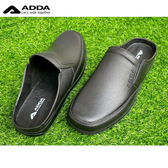 รองเท้าคัทชูเปิดส้นผู้ชาย ADDA สีดำ ของแท้ ทรงสวม,ใส่สบาย,งานยาง,ใส่ได้ทุกโอกาส,เบามากและทนทาน,ทำความสะอาดง่าย,ลุยฝนได้สบาย รูปที่ 6