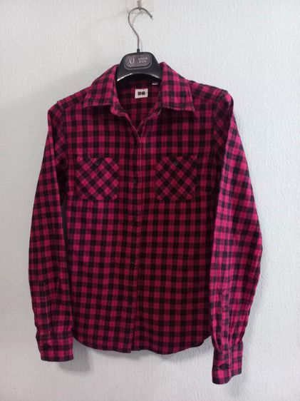 🌈เสื้อเชิ้ตแขนยาว เสื้อเชิ้ตลายสก็อต แบรนด์ Uniqlo(ยูนิโคล่)❗️แบรนด์แท้💯🪧ผู้นำแฟชั่นรู้จักกันดีกับแบรนด์คุณภาพ✨️ รูปที่ 2