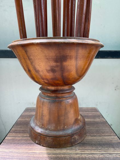 ขายพานไม้สักกอบัวแกะสลัก รูปที่ 7