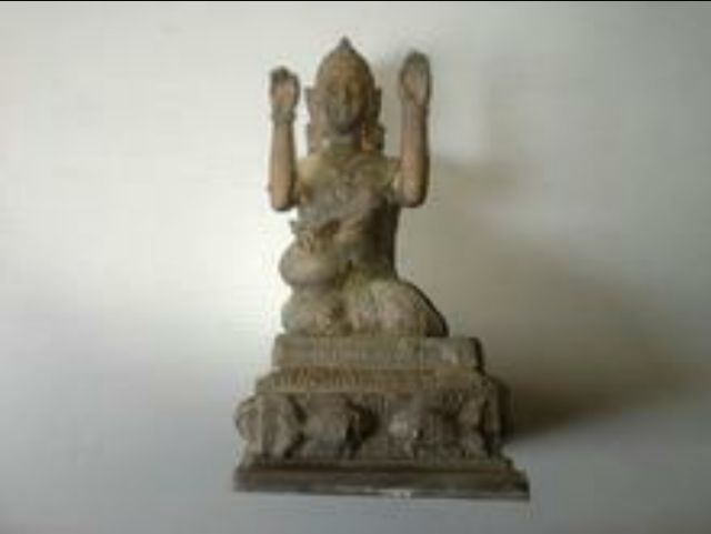 เจ้าแม่นางกวักบูชา เก่าไม่รู้ที่ หน้าตัก4นิ้วสูง8.5นิ้ว เนื้อทองผสม น้ำหนัก2กิโล รูปที่ 5