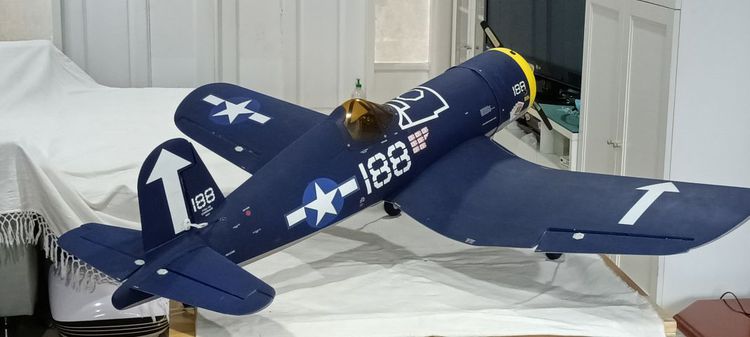 เครื่องบินบังคับRC-Warbird(Wood-Fiber)รุ่น Vought Corsair Wing 1.55m Fuel Engine Max OS-61FX พร้อมบิน ของสะสม หายาก (Rare Item) ราคาพิเศษ รูปที่ 2