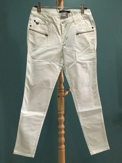 กางเกงขายาว สีขาว แบรนด์แท้ROYAL IVY REGATTA ป้าย36 เอว29-30" สพ.39-40" ยาว37" 