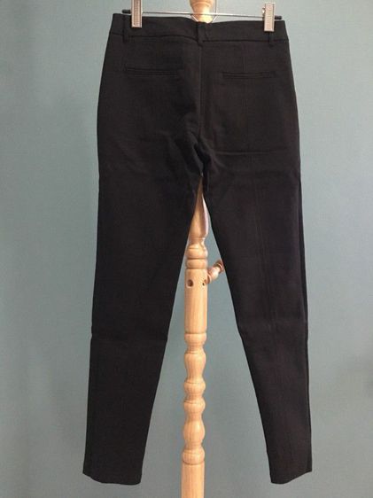 กางเกงขายาว สีดำ ผ้าสเปนเดกผ้าดีเก็บทรง size M เอว30-32" สพ.38-40" ยาว37" รูปที่ 2