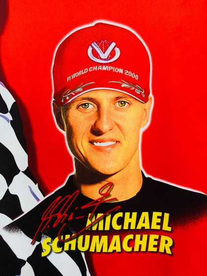 เสื้อคอปก Michael Schumacher WORLD CHAMPION แท้ 💯 made in  ITALY size M ขนาด อก 21.5 ยาว 27.5 นิ้ว สภาพดีมาก สีแดงสด ดีเทลสวยสกีนจมครับ รูปที่ 2