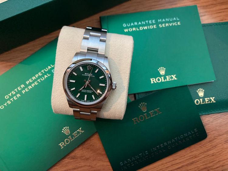ออกShopไทย Rolex Oyster OP หน้าปัดเขียว ของใหม่ อุปกรณ์ครบ รูปที่ 8