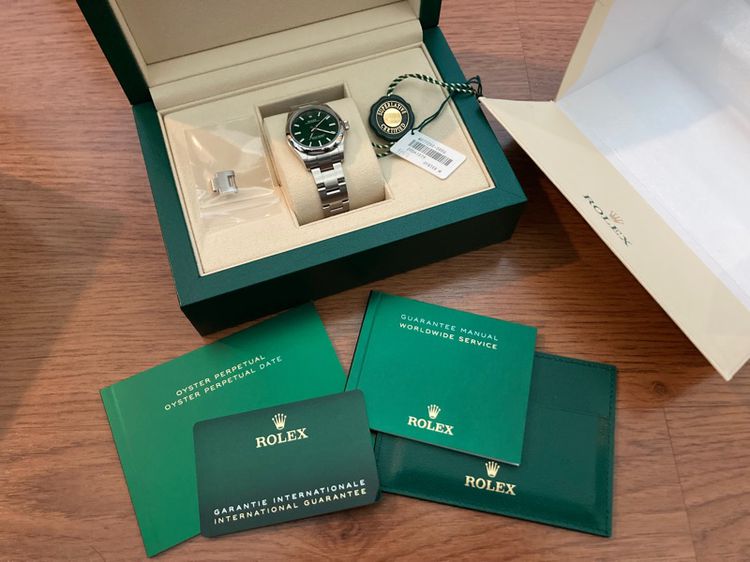 ออกShopไทย Rolex Oyster OP หน้าปัดเขียว ของใหม่ อุปกรณ์ครบ รูปที่ 3
