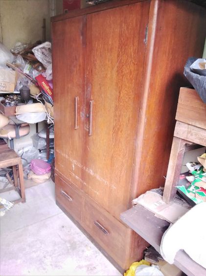 🏛.ตู้เสื้อผ้า2ชั้นไม้สัก โบราณ รูปที่ 17