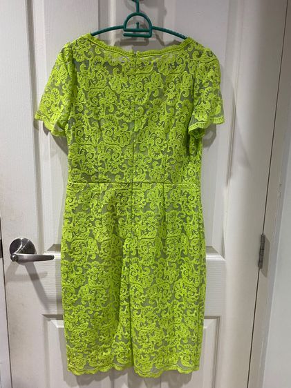 Dress ลูกไม้สีเขียวซีทรู งานตัด รูปที่ 2