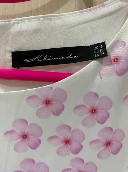 Dress Klinneda ลายดอกกล้วยไม้ แขนกุด รูปที่ 2