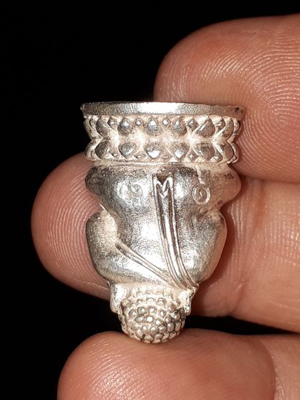 หล่อโบราณ พระสังกัจจายน์ วัดสังกัจจายน์ ฝั่งธนบุรี กทม. เนื้อเงิน ตอก 2 โค๊ด ปี 25xx เงินแท้หนัก 18.85 กรัม สวย สมบูรณ์ แท้ เก่า   พระสังกัจ รูปที่ 7