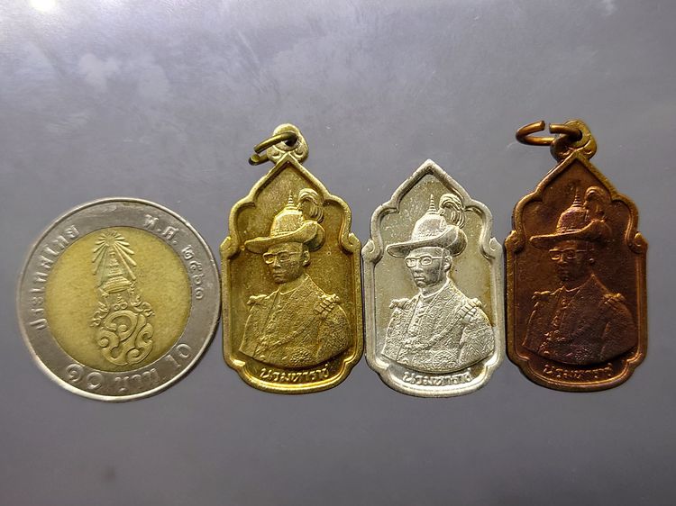 เหรียญนวมหาราช (ชุด 3 เหรียญ) เนื้อเงิน ทองเหลือง ทองแดง ปี 2530 หายาก พร้อมกล่องเดิม สภาสังคมสงเคราะห์ๆ รูปที่ 6