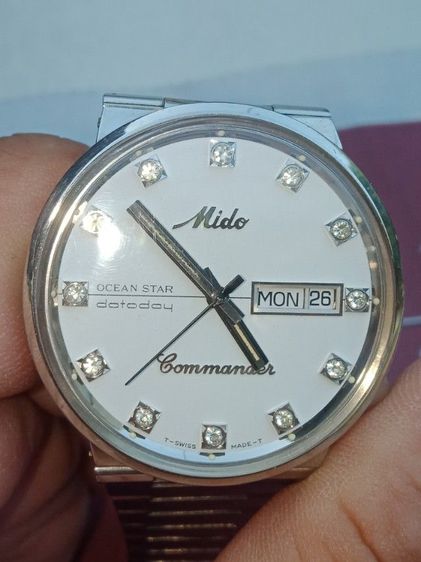 นาฬิกา MIDO COMMANDER 8269 serial.no.9334732 หน้าแป้งหลักพลอยขาว รูปที่ 3