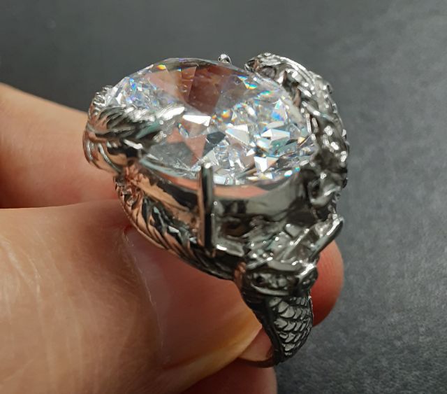 แหวนเงินczทรงรี รูปที่ 10