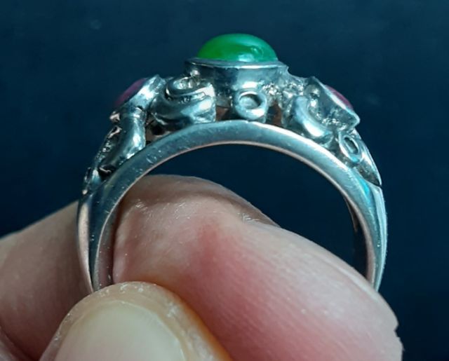 แหวนเงินหยกทับทิม รูปที่ 5