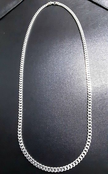 สร้อยคอ SILVER แท้ งานสวยละเอียด ลายนิยม ยาว 26นิ้ว ตาขอตัวS รูปที่ 10